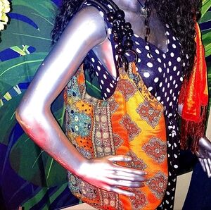 Glam Bag Boho Orange Patterned Women's Bag